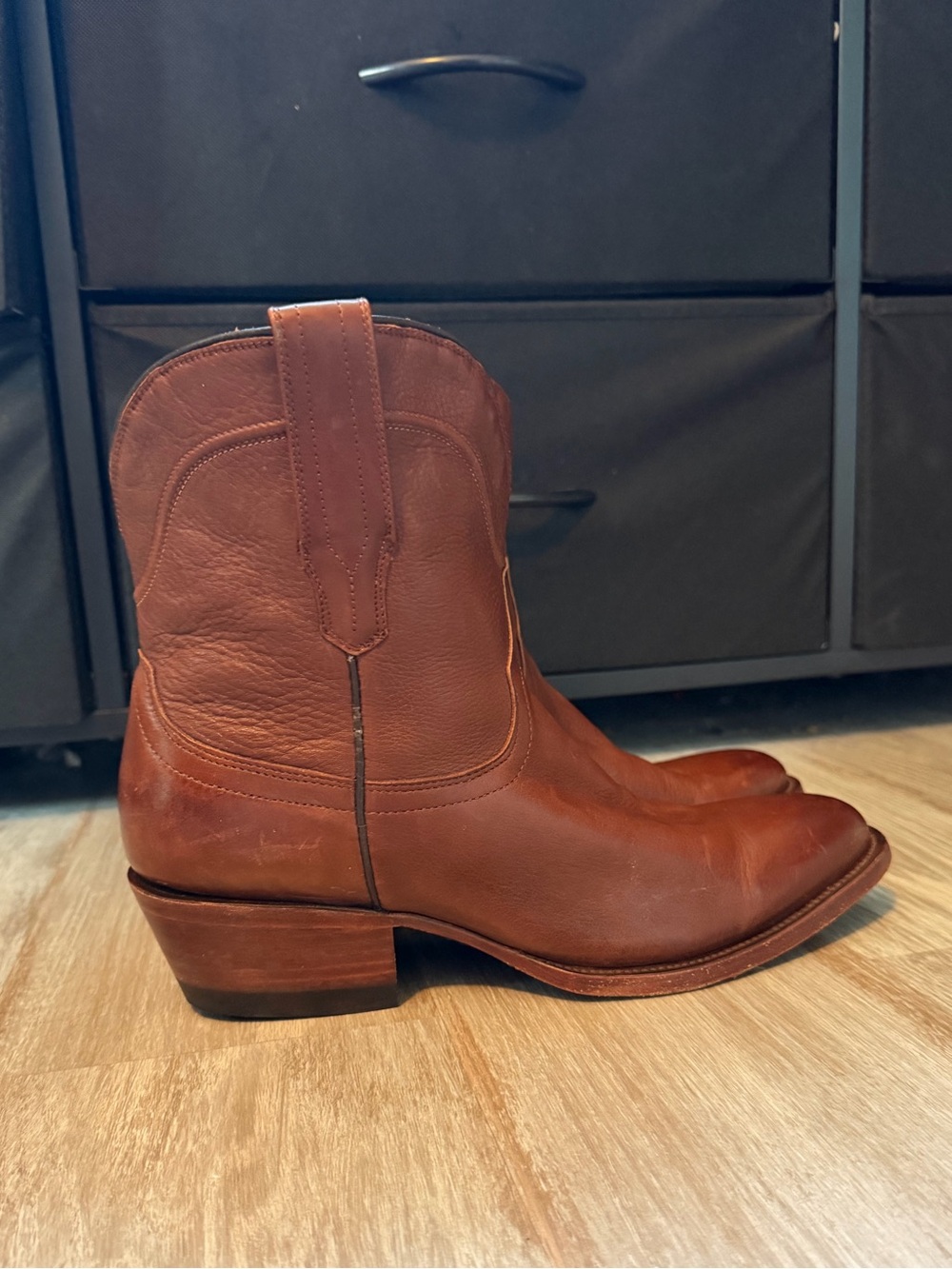 Tecovas Brown Leather Short Western Boots